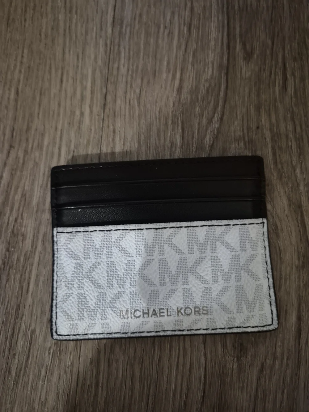 Michael Kors Men's Black and White Card Holder